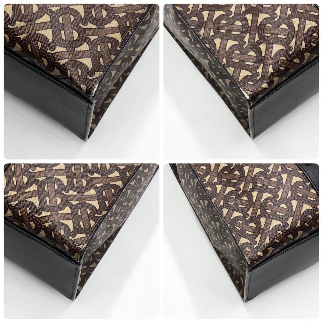 美品 バーバリー TBモノグラム トートバッグ ショルダー 肩掛け A4収納可能