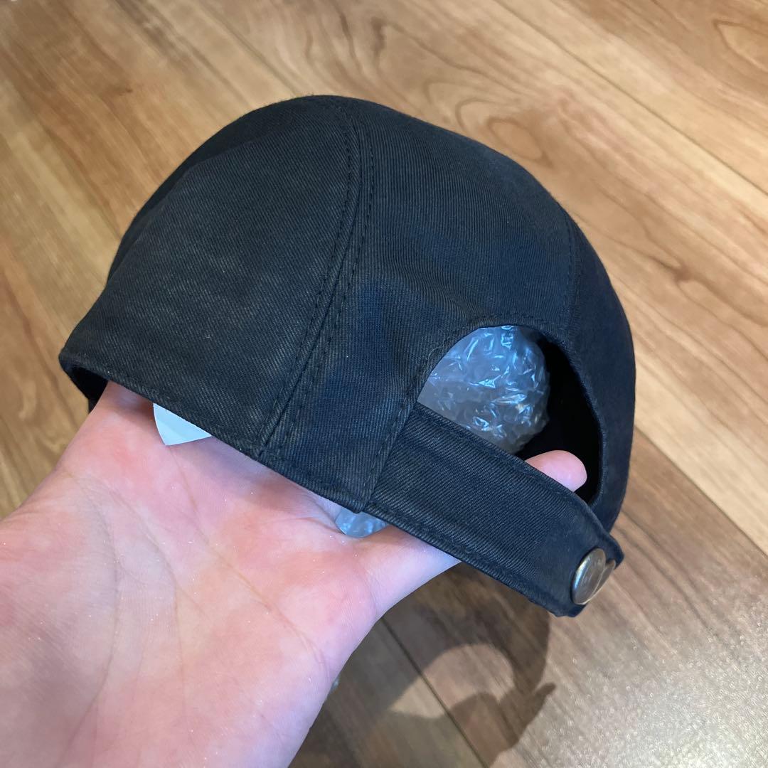 エルメス黒　ロゴ キャップ