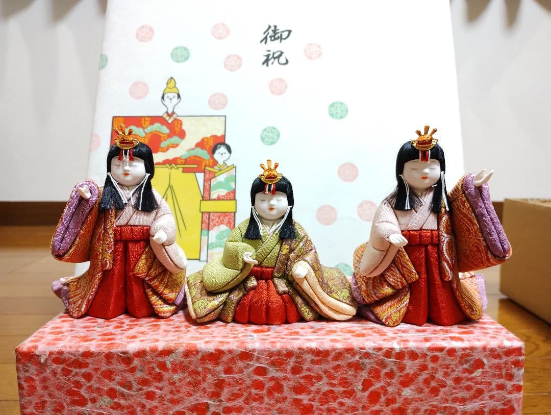 雛人形 五人飾り 柿沼東光作 彩麗