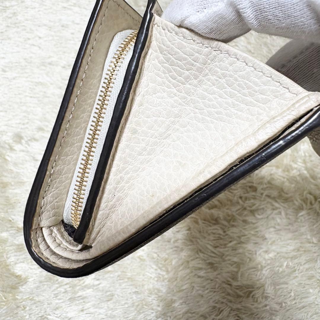 【付属品完備】GUCCI グッチ　折り財布　マーモント　ゴールドロゴ　PVC