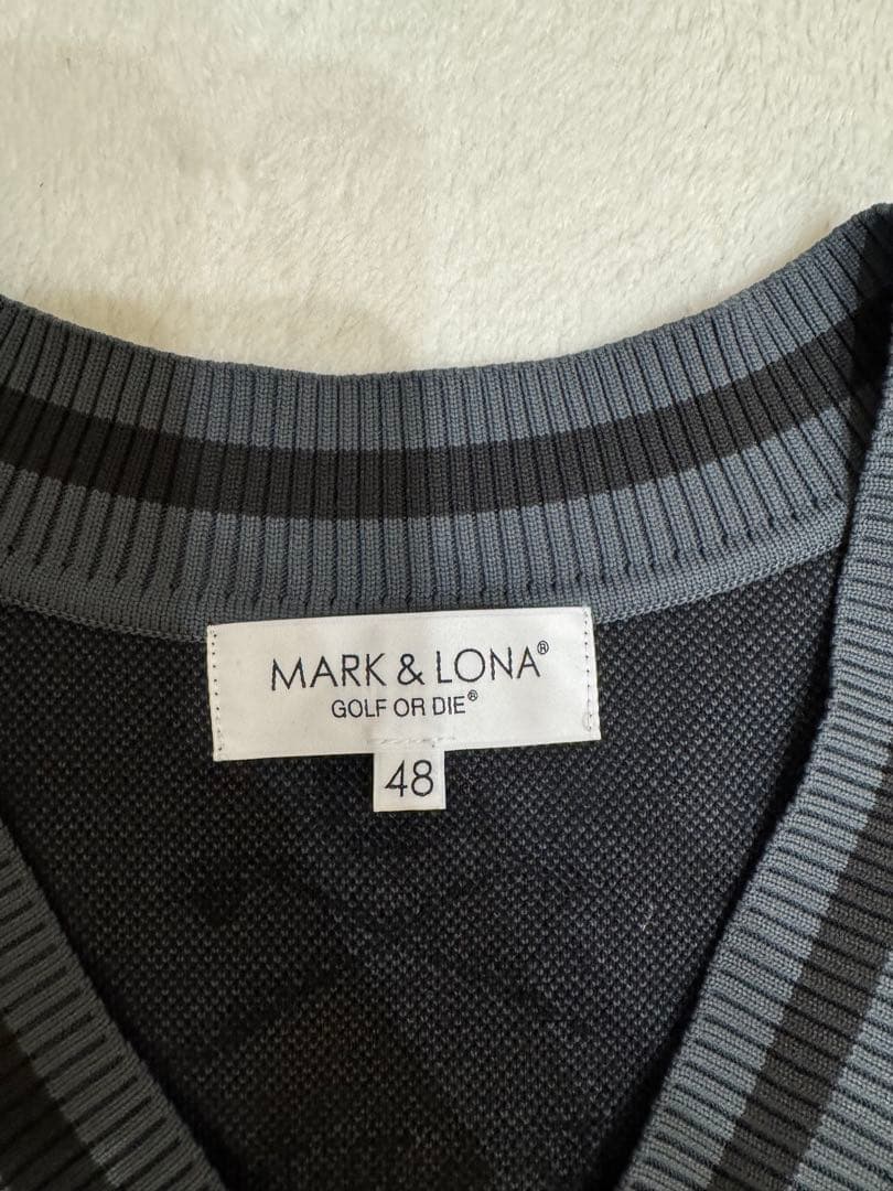 MARK & LONAスカル総柄 ゴルフ ベスト メンズ 48サイ