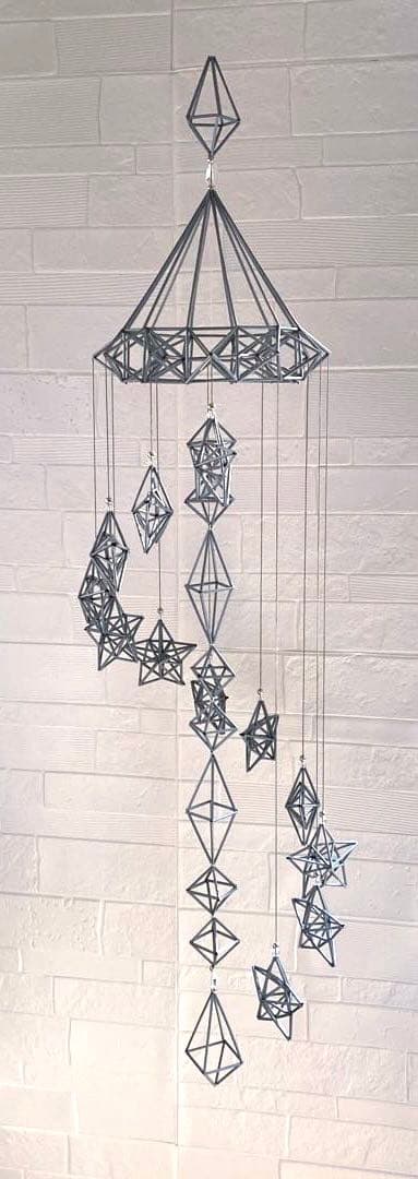 ヒンメリ✳︎シルバー✳︎スターダストメリーゴーランド✳︎大型モビール