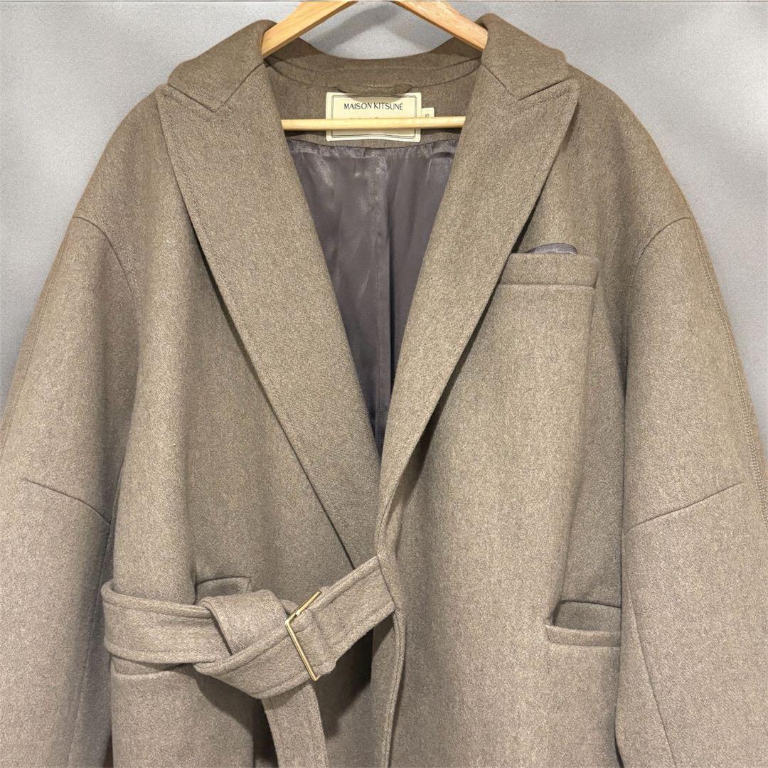 【定価10万円・極美品】メゾンキツネ ロング タイロッケンコート