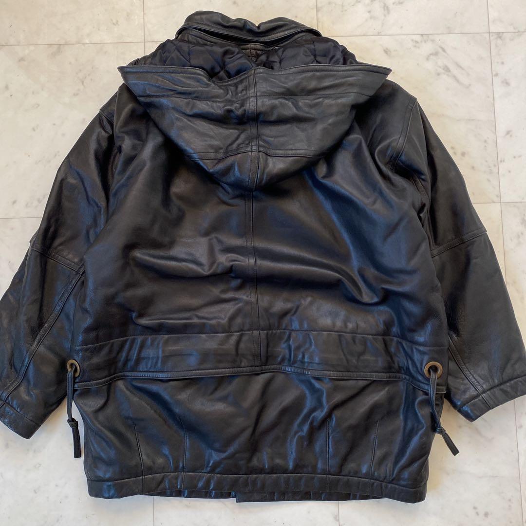 ハイスポーティングギア イッセイミヤケ 羊革 2wayブルゾン レザー 古着