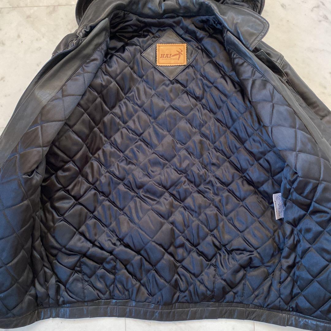 ハイスポーティングギア イッセイミヤケ 羊革 2wayブルゾン レザー 古着