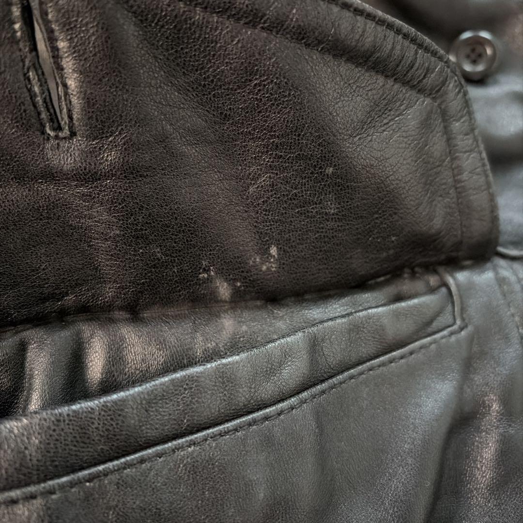 ハイスポーティングギア イッセイミヤケ 羊革 2wayブルゾン レザー 古着