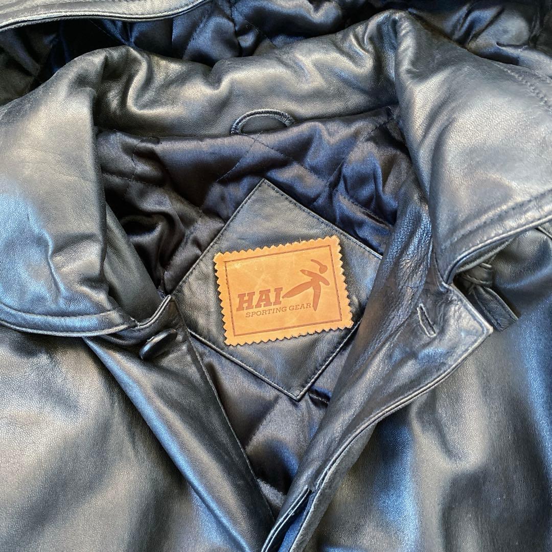 ハイスポーティングギア イッセイミヤケ 羊革 2wayブルゾン レザー 古着