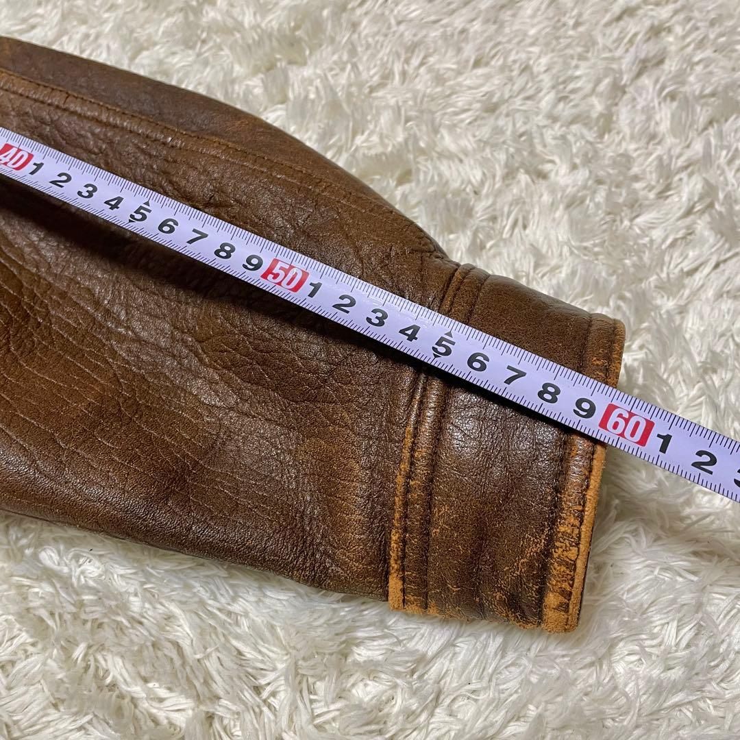 A-2 ラムレザー　フライトジャケット　ブラウン茶色　本革　G-1 ヴィンテージ