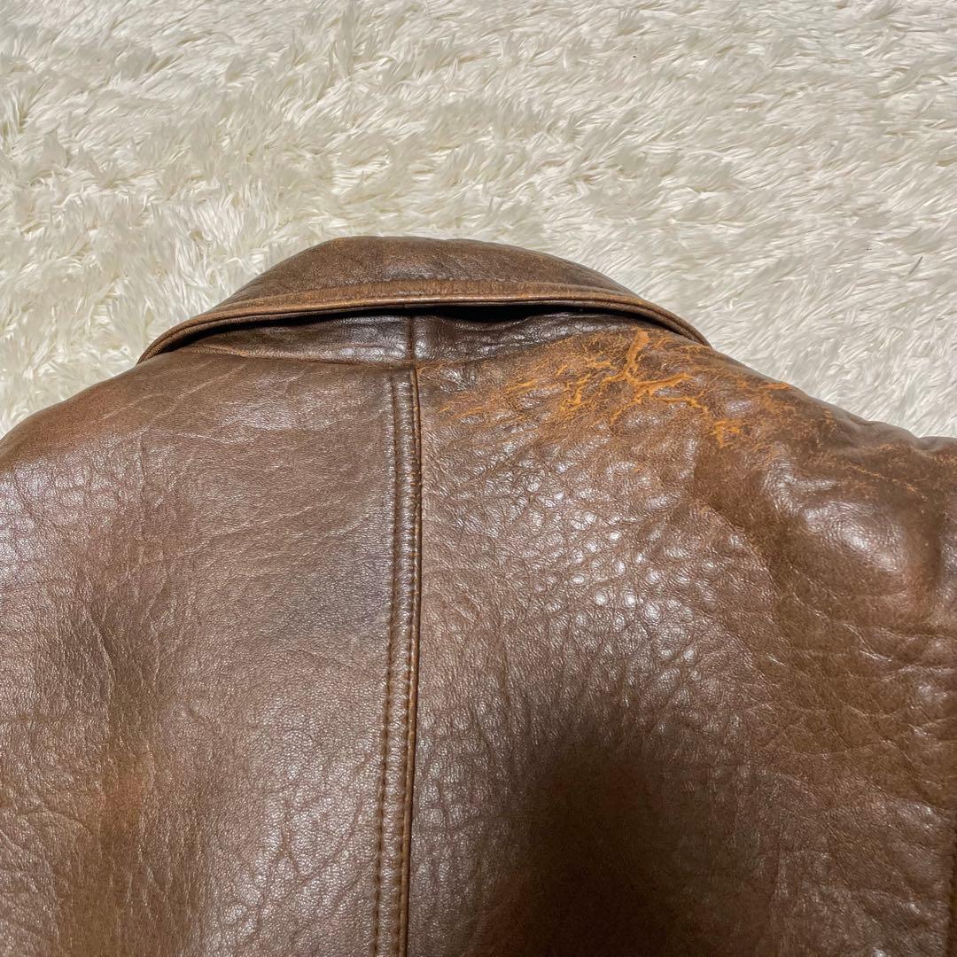 A-2 ラムレザー　フライトジャケット　ブラウン茶色　本革　G-1 ヴィンテージ