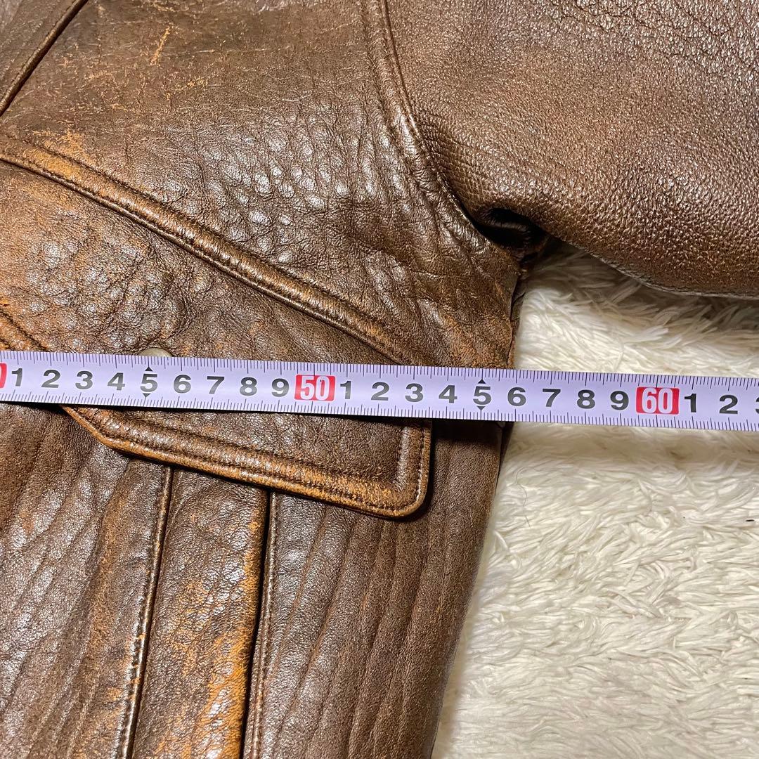 A-2 ラムレザー　フライトジャケット　ブラウン茶色　本革　G-1 ヴィンテージ