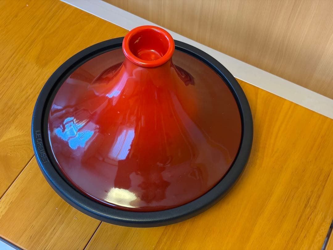 【未使用品】ル・クルーゼ タジン鍋 チェリーレッド 27cm