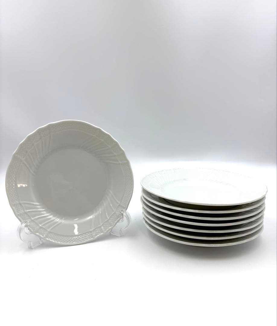 リチャードジノリ　ベッキオホワイト17cm デザートプレート ケーキ皿8枚セット