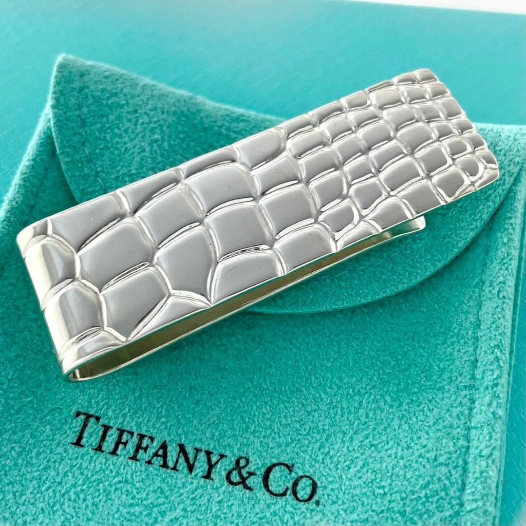 ティファニー クロコ メイカーズ マネークリップ スターリングシルバー Q1fe