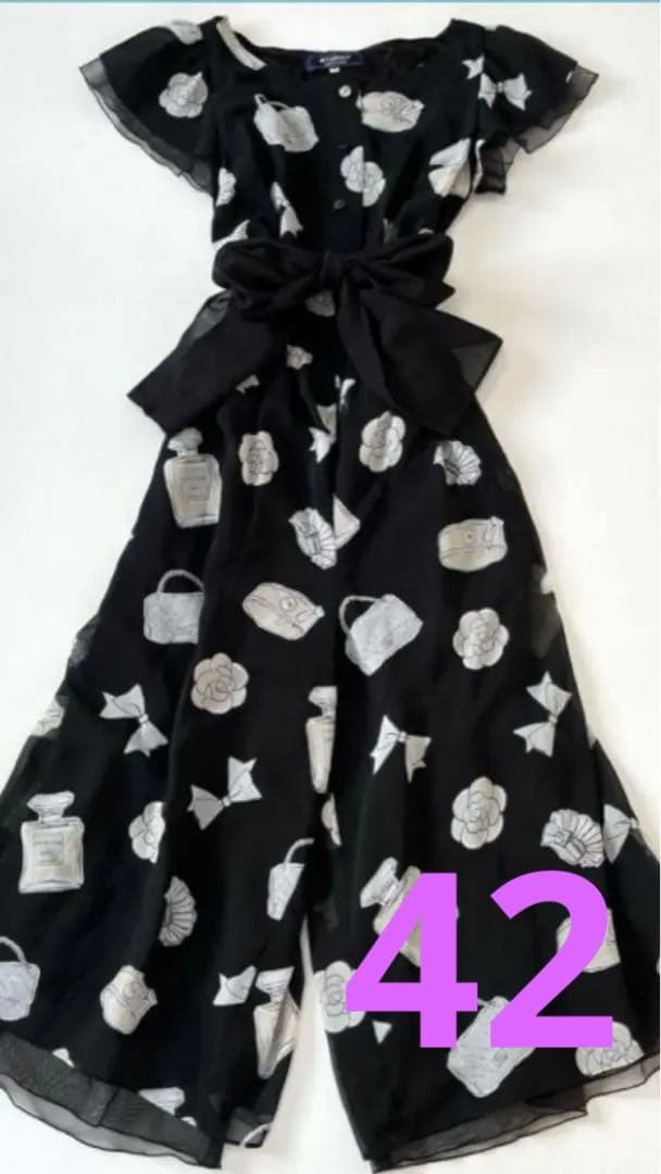 エムズグレイシー❤︎モチーフ柄　楽ちん　オールインワン　希少42