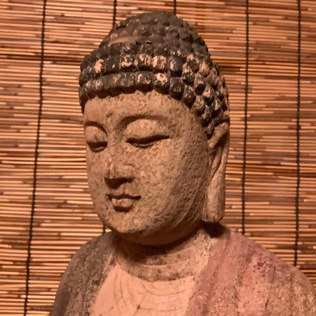 室町・本師本仏「阿弥陀如来」仏説無量寿経・仏説無量寿経・寺院放出・救済・特大木彫