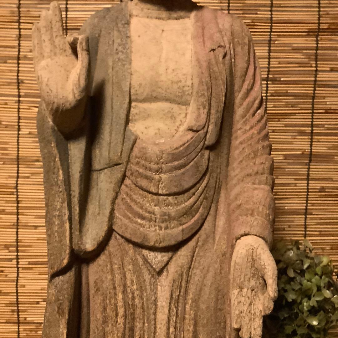 室町・本師本仏「阿弥陀如来」仏説無量寿経・仏説無量寿経・寺院放出・救済・特大木彫