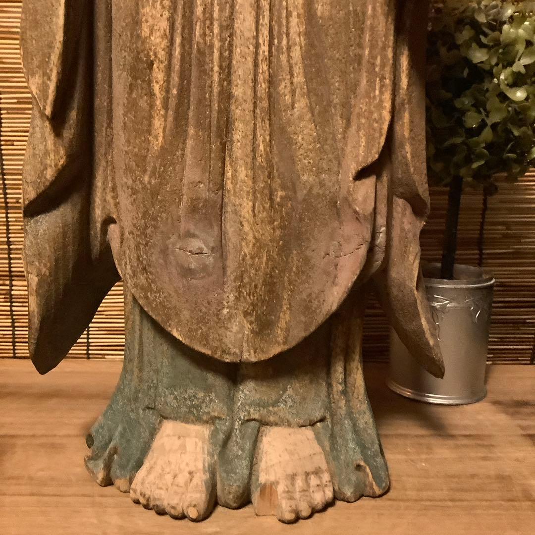 室町・本師本仏「阿弥陀如来」仏説無量寿経・仏説無量寿経・寺院放出・救済・特大木彫