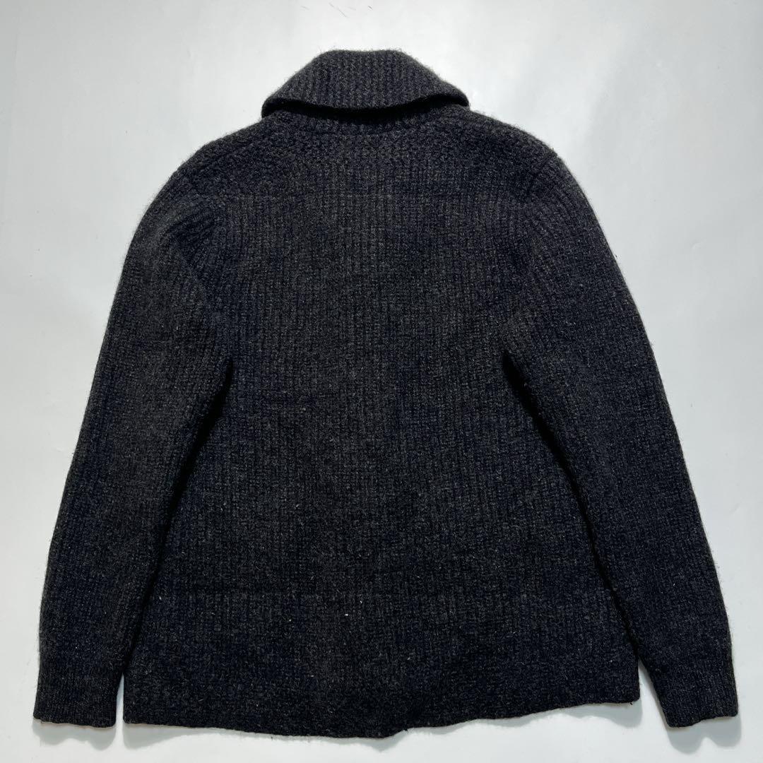 ラルフローレン カシミヤ混 カーディガン XL 黒 ショールカラー無地 7460