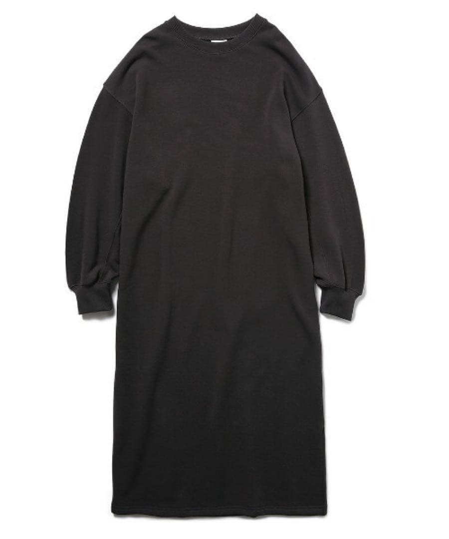 新品♡レア♡ジェラートピケ ロゴスウェットドレス チャコールグレー