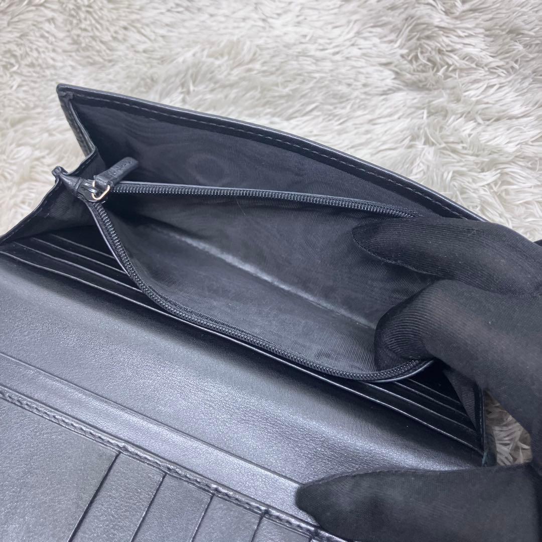 箱付き極美品✨GUCCI マイクロシマ GG柄 ロゴプレート 長財布449396