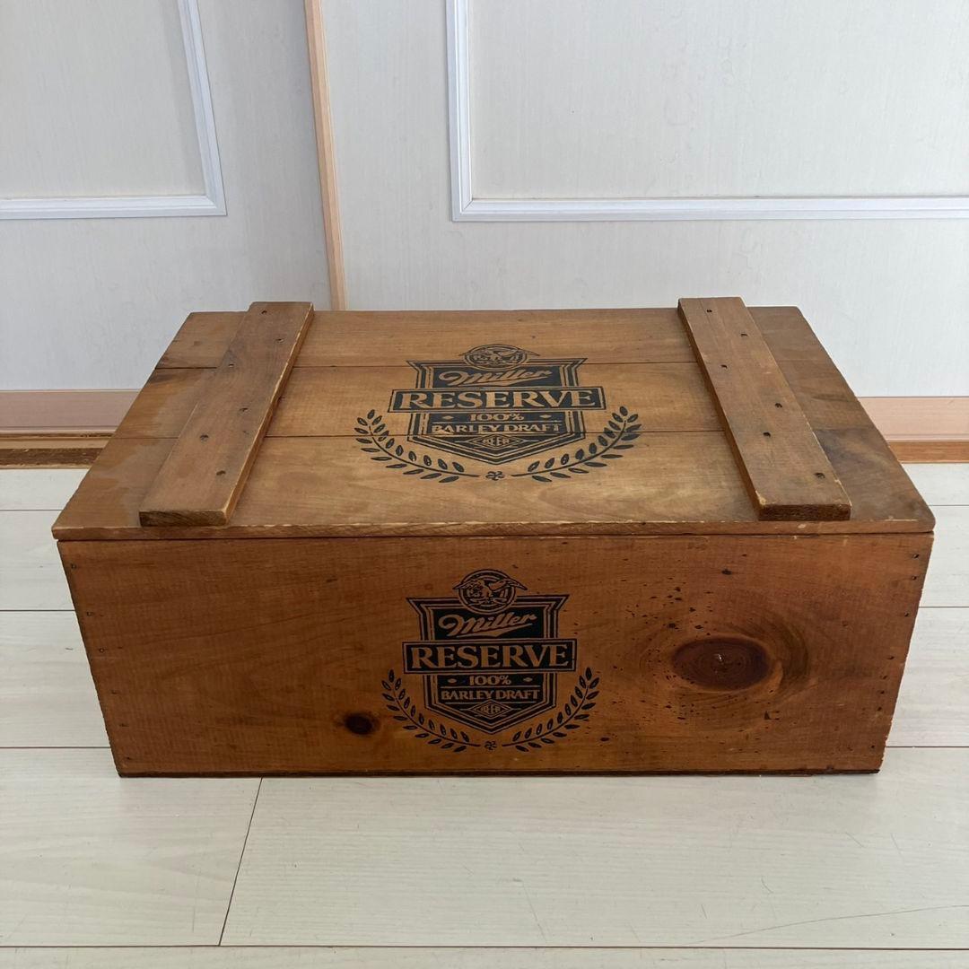 Miller ミラービール ヴィンテージ ウッドボックス キャンプコンテナ　木箱