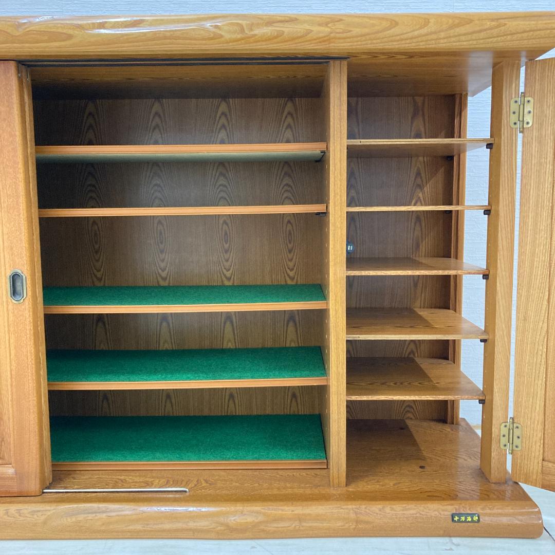 臼井家具工芸　十万石印　シューズボックス　下駄箱　150ｃｍ　和風