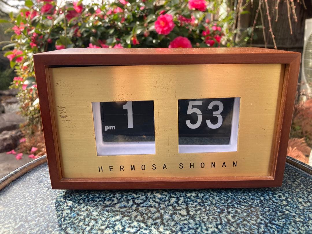 レトロヴィンテージ　すてきな時計　HERMOSA SHOMAN フリップ式置時計