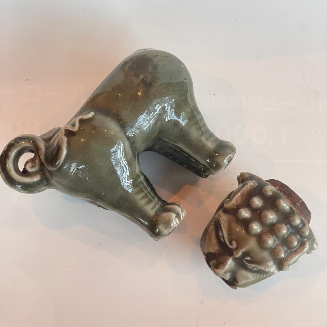 希少 三田青磁 獅子 香炉 江戸時代後期 1800年代 兵庫陶芸美術館所蔵