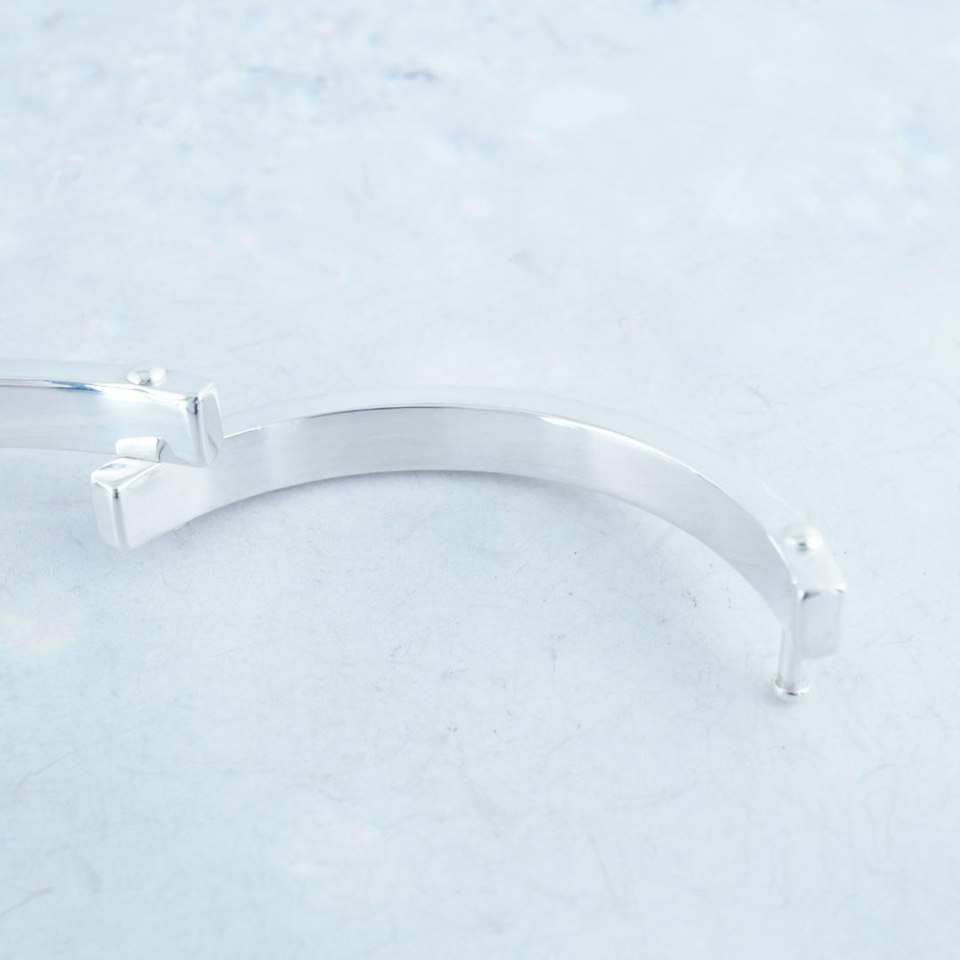 新品仕上 グッチ プレート ブレスレット バングル 925