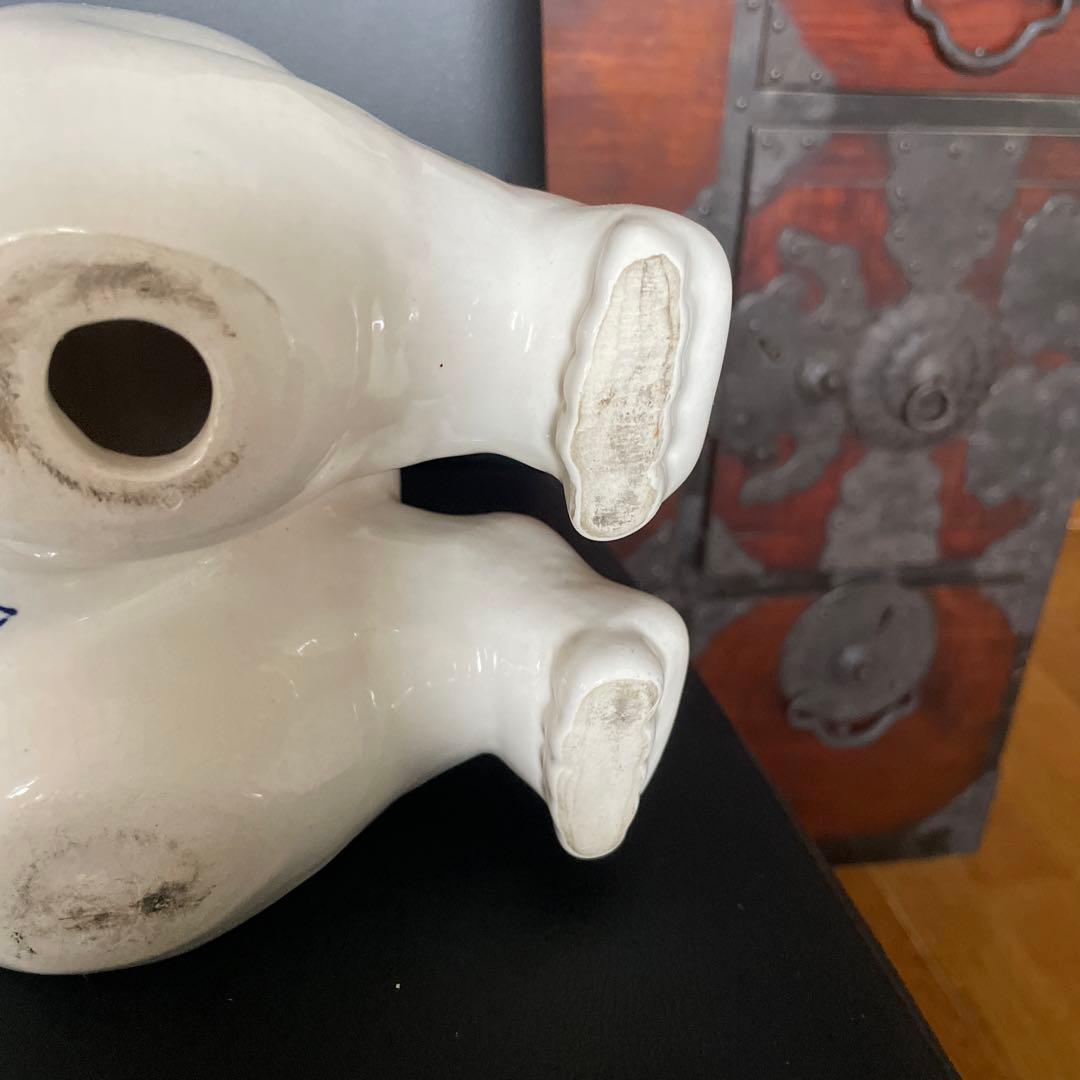 中国　骨董品　陶枕　女の子　唐子枕