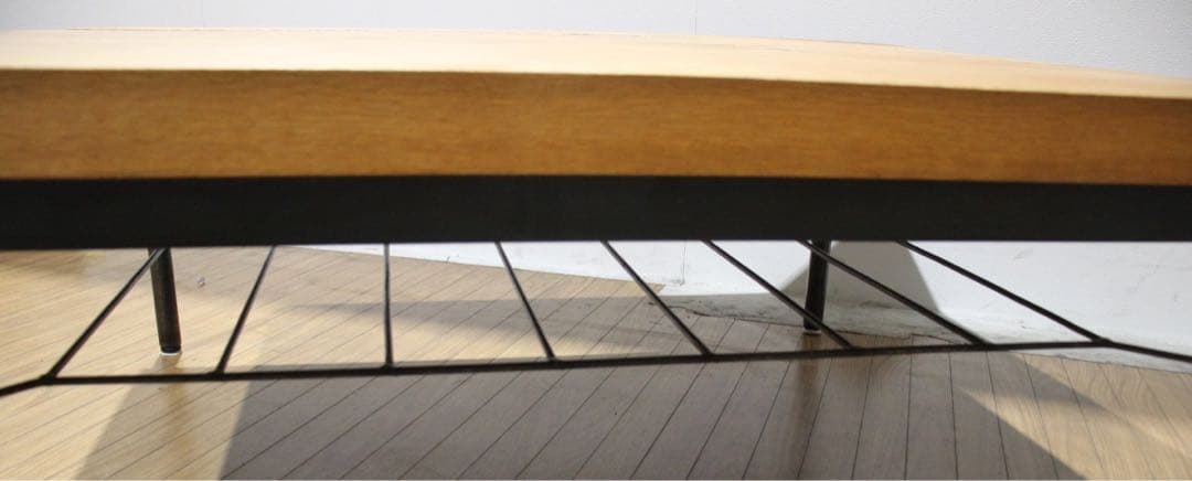 トラックファニチャー オーク アイアンレッグ ローテーブル