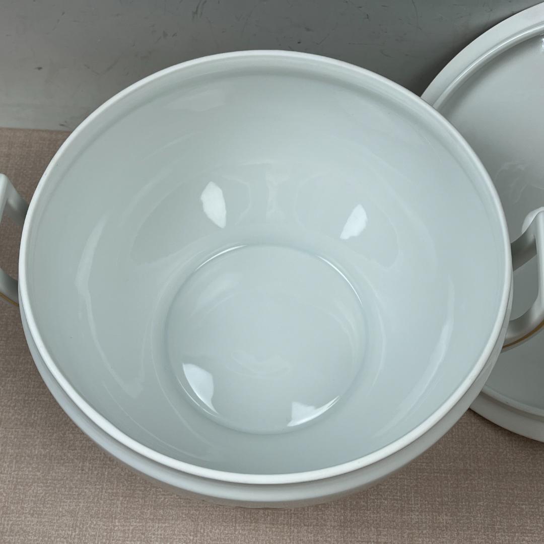 43 リチャード ジノリ スープチュリーン スープポット 花柄 蓋つき鉢 陶器