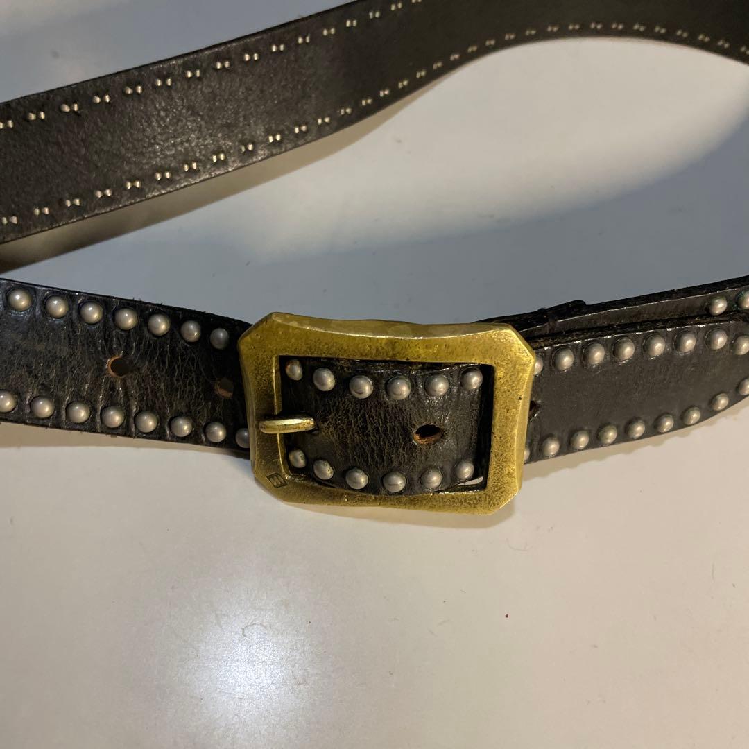 ホワイトハウスコックス30inch ブラック スタッズベルト　幅30mm