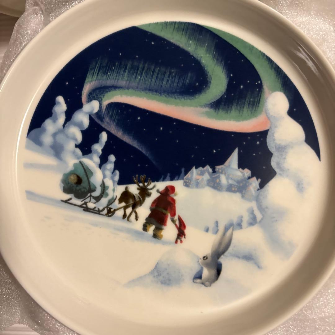 【ARABIA】クリスマス ボウル6個とプレート6セット