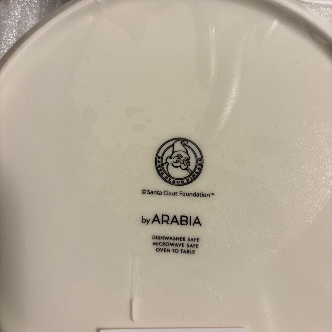 【ARABIA】クリスマス ボウル6個とプレート6セット