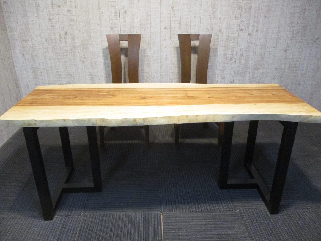 ＃1547■　栃　トチ　テーブル　ローテーブル　ダイニング　座卓　一枚板