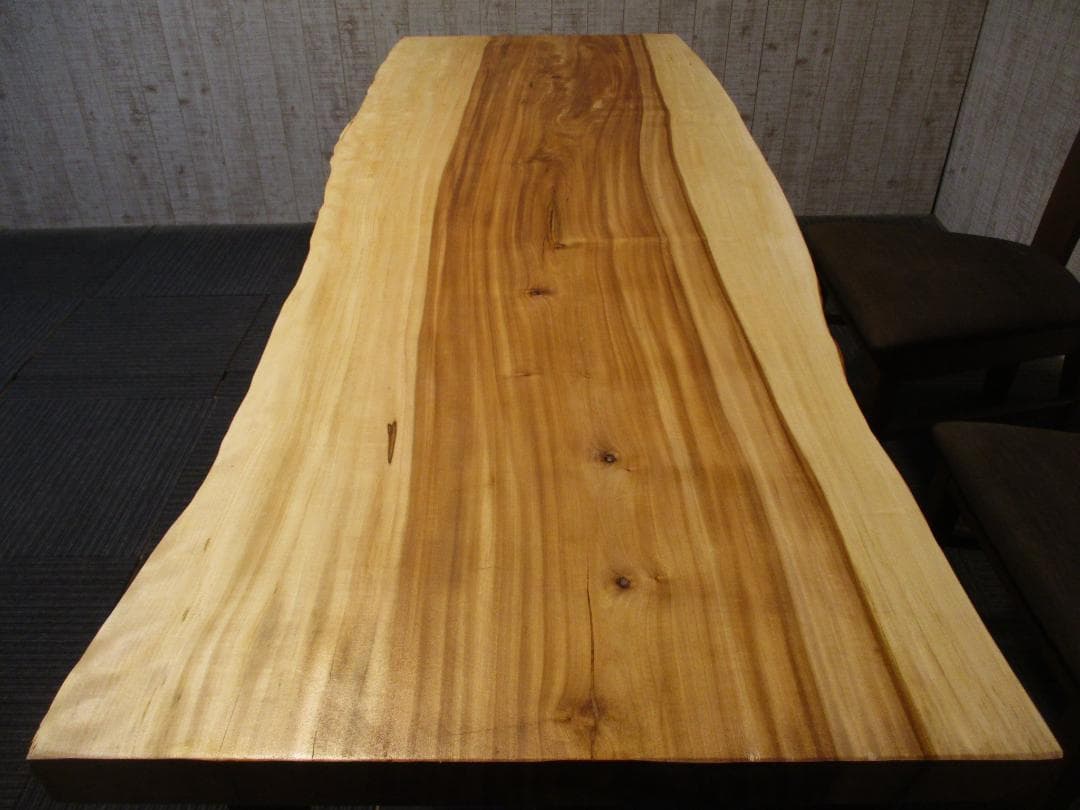 ＃1547■　栃　トチ　テーブル　ローテーブル　ダイニング　座卓　一枚板