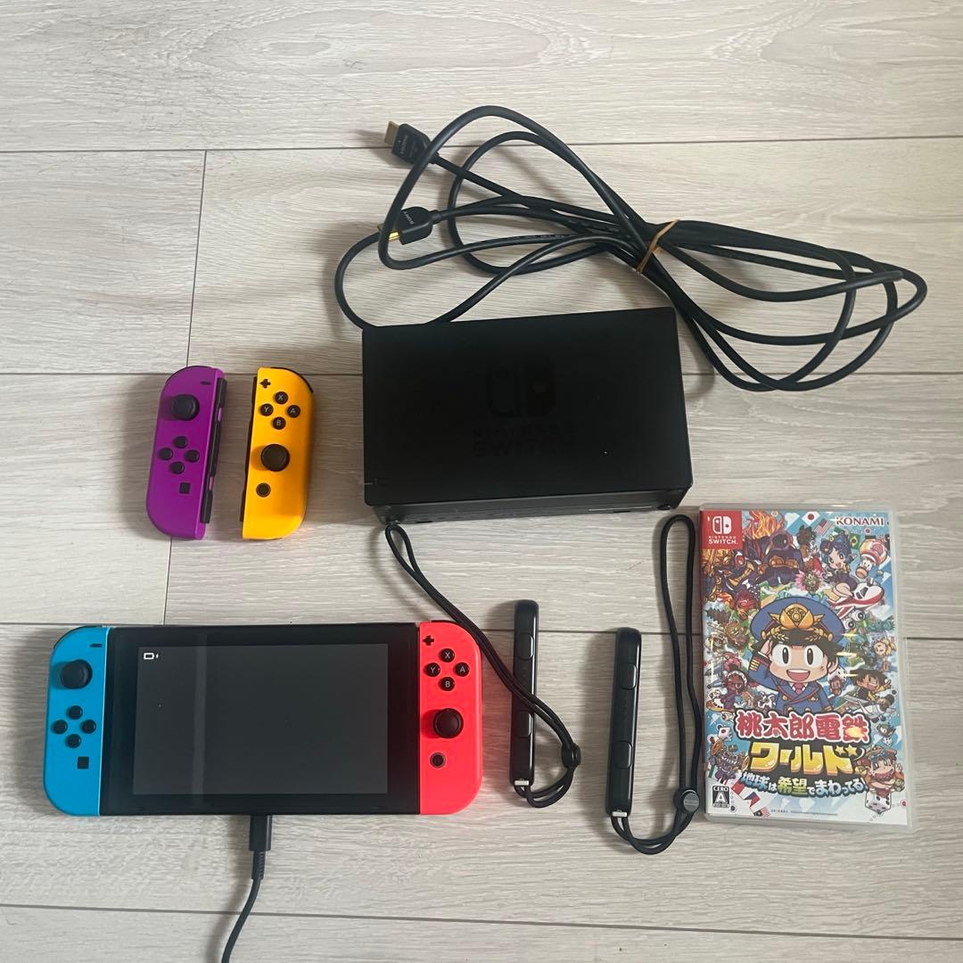 Nintendo Switch 本体 + Joy-Con 4色 + 桃鉄