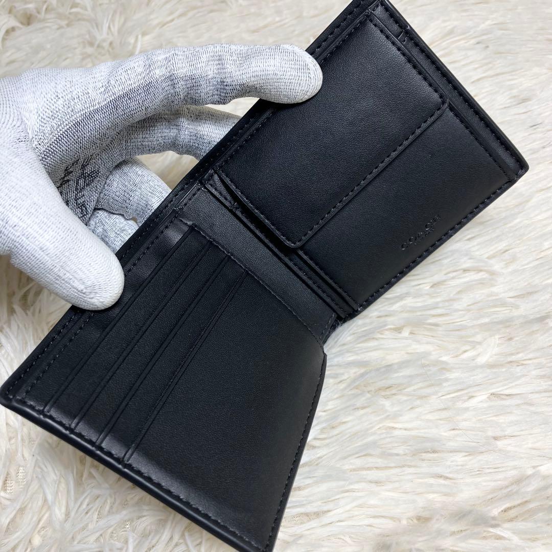 【極美品】 COACH シグネチャー フォールドウォレット
