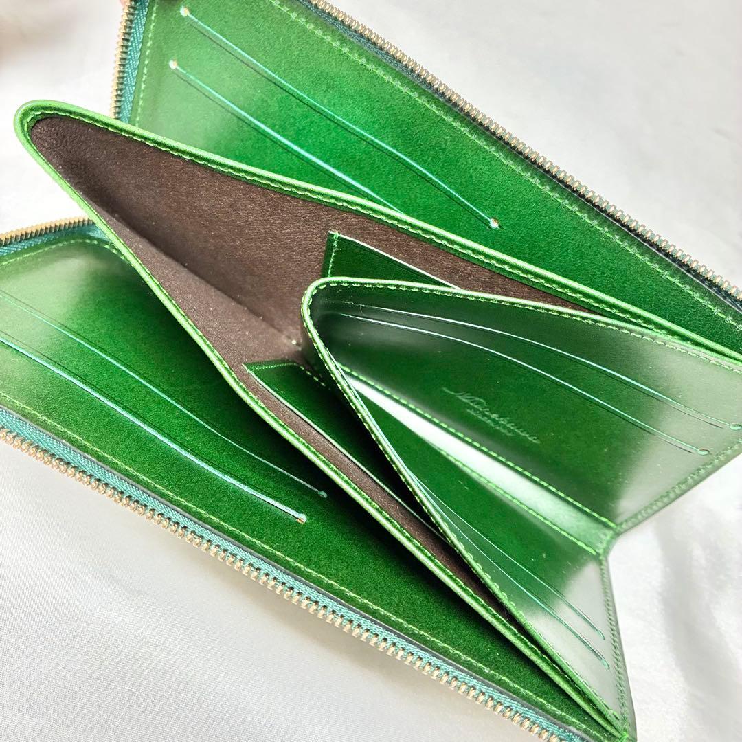 【未使用】　ムネカワ　L字ファスナー長財布　クラムロング　オールレザー　ロゴ刻印