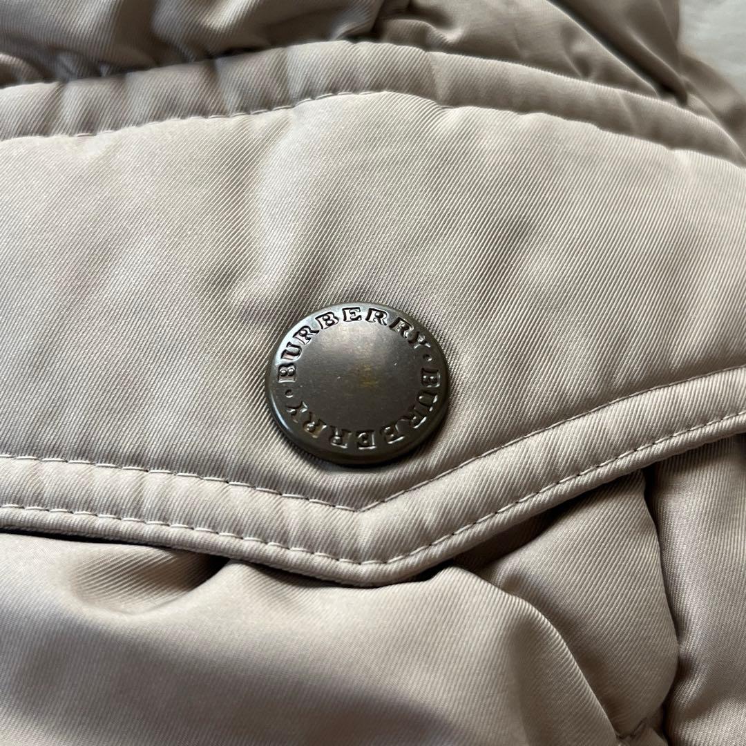 ●バーバリーロンドン　ダウンベスト　メガチェック　ノバ　ベルト付き　ダイヤカット