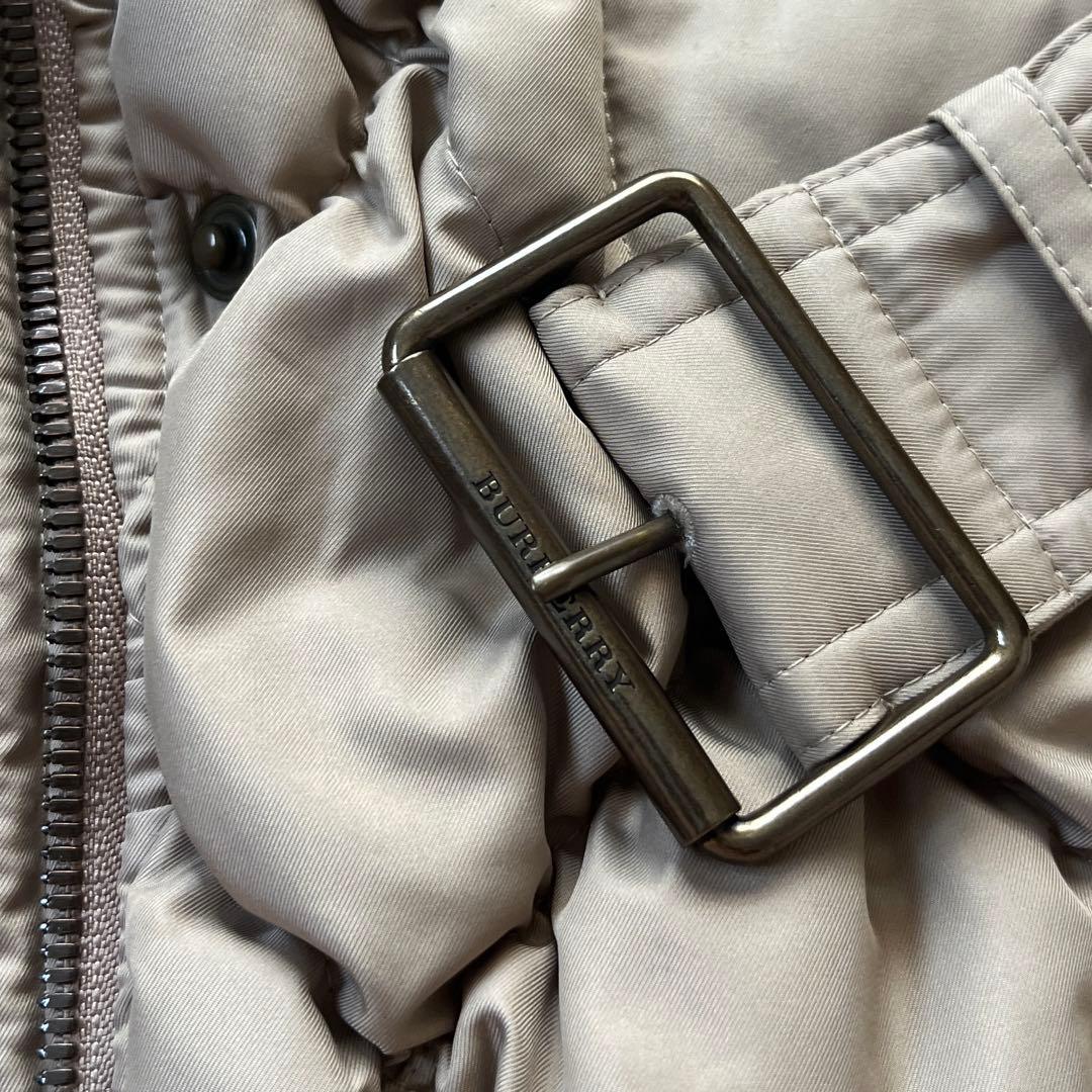 ●バーバリーロンドン　ダウンベスト　メガチェック　ノバ　ベルト付き　ダイヤカット