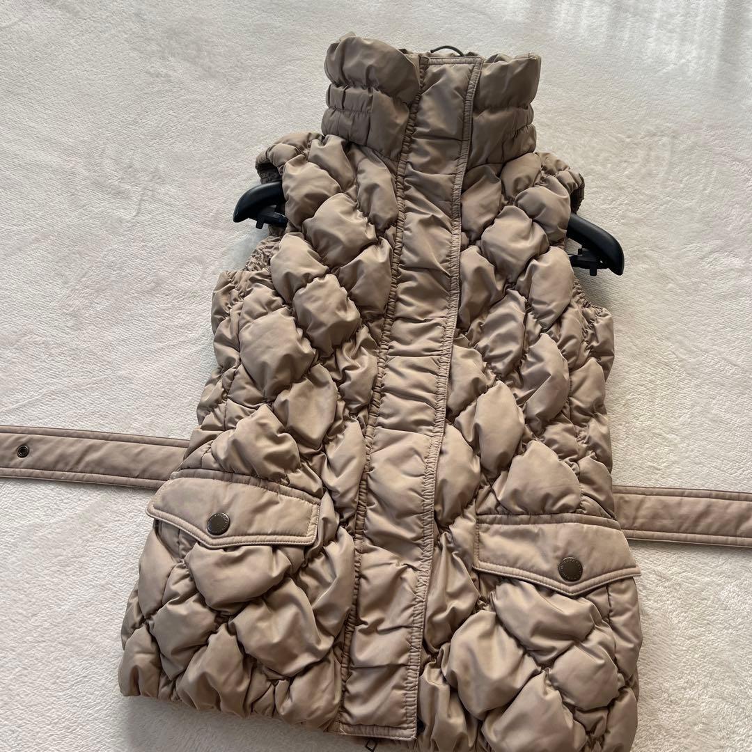 ●バーバリーロンドン　ダウンベスト　メガチェック　ノバ　ベルト付き　ダイヤカット