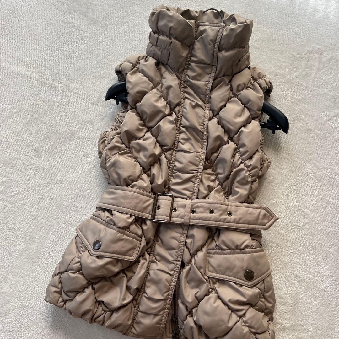 ●バーバリーロンドン　ダウンベスト　メガチェック　ノバ　ベルト付き　ダイヤカット