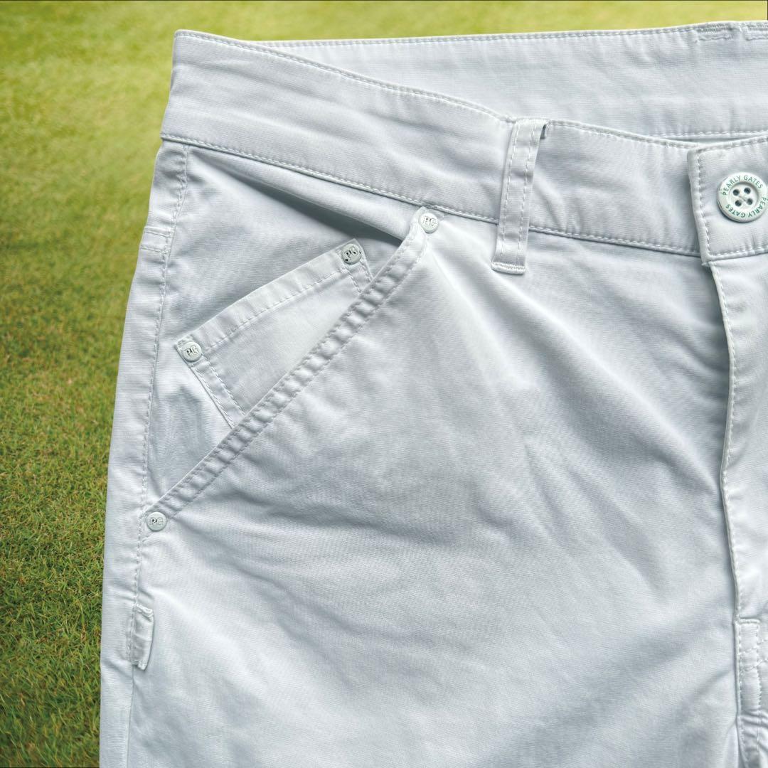 人気デザイン　パーリーゲイツ　パンツ　白　L〜XL相当 ホワイト　美品　ゴルフ