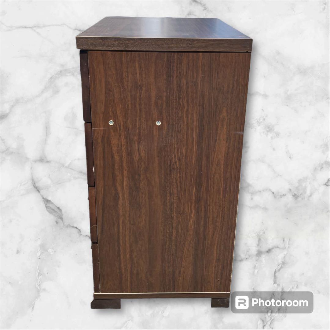 【アンティーク】木製 5杯 キャビネット ウッドチェスト 引出し 小箪笥 古家具