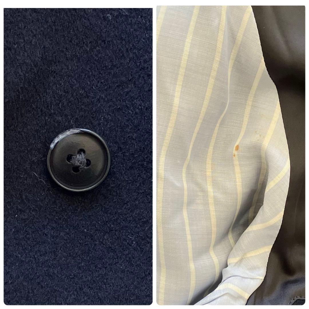 シップス ロロピアーナ ウール ステンカラー ベルテッドコート ネイビー S