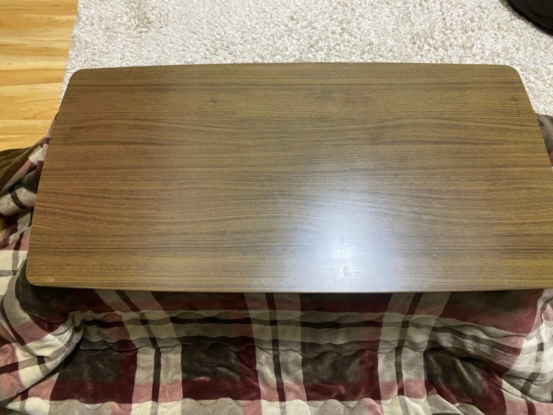 ニトリ 木製こたつテーブル 105cm長方形 ブラウン 毛布付き