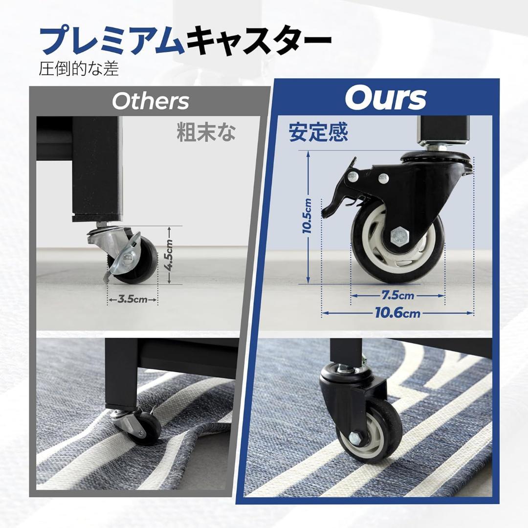 DANT House 組立簡単 ラミネート スチールラック 5段