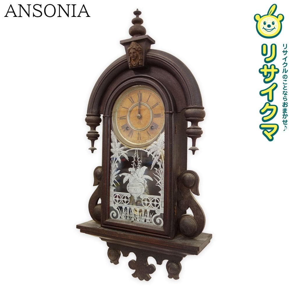 【中古】M▽アンソニア ハバナ 涙の雫 掛け時計 柱時計 振り子 (37816)